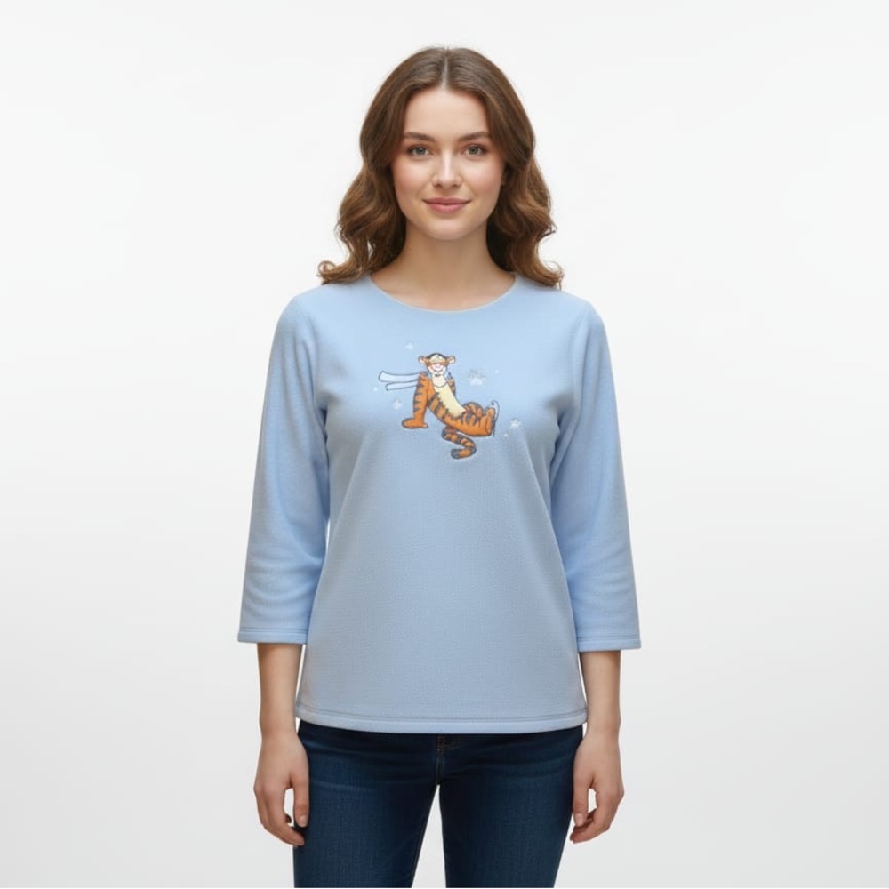 Disney Light Blue Long Sleeve Top with Tigger Print